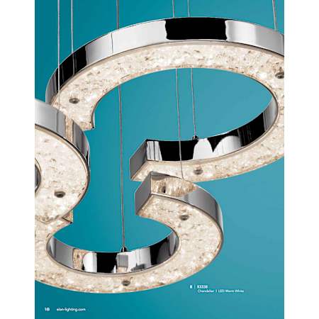 Elan-Crushed Ice Round Flushmount - Warm White-Beauty Shot