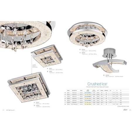 Elan-Crushed Ice Round Flushmount - Warm White-Catalog Page