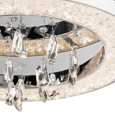 Elan-Crushed Ice Round Flushmount - Warm White-Close Up