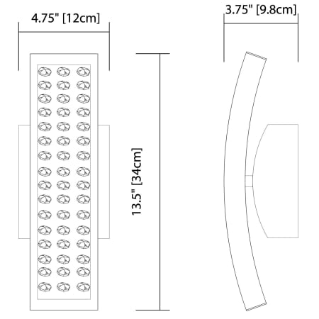 Elan-Crushed Ice Sconce-Line Drawing