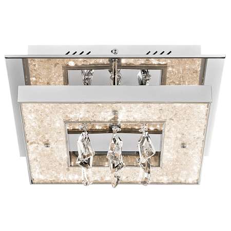 Elan-Crushed Ice Square Flushmount - Cool White-Angle View