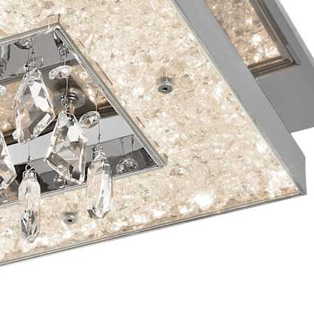 Elan-Crushed Ice Square Flushmount - Cool White-Close Up