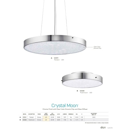 Elan-Crystal Moon Flushmount-Catalog Page