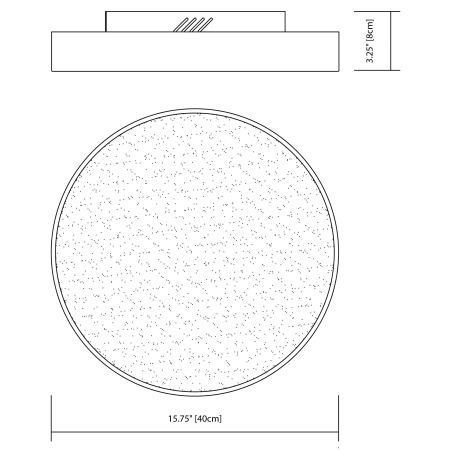 Elan-Crystal Moon Flushmount-Line Drawing