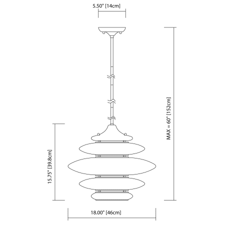 Elan-Cumulus Pendant-Line Drawing