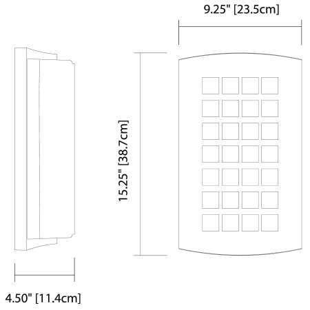 Elan-Eron Large Sconce-Line Drawing