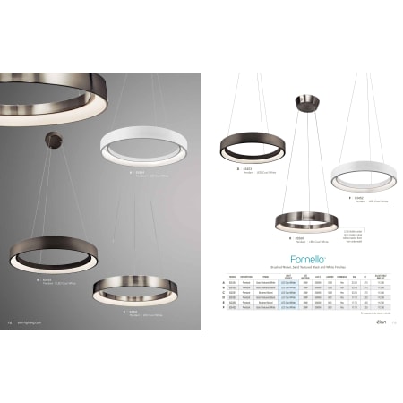 Elan-Fornello Chandelier-Catalog Page