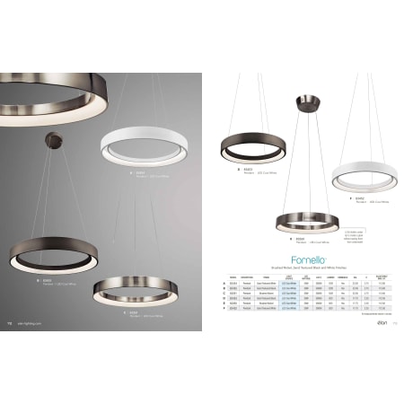 Elan-Fornello Pendant-Catalog Page