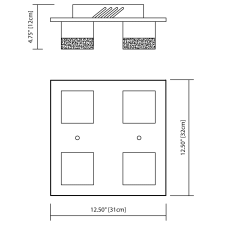 Elan-Gorve Large Flushmount-Line Drawing