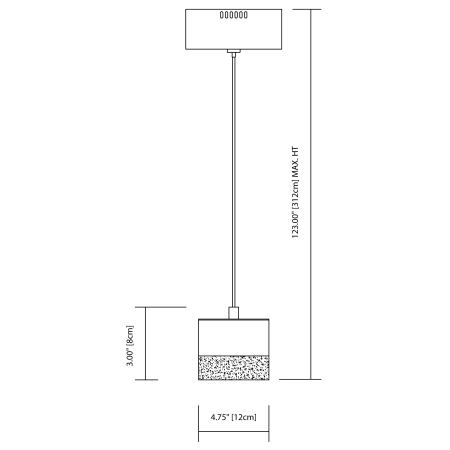 Elan-Gorve Mini Pendant-Line Drawing