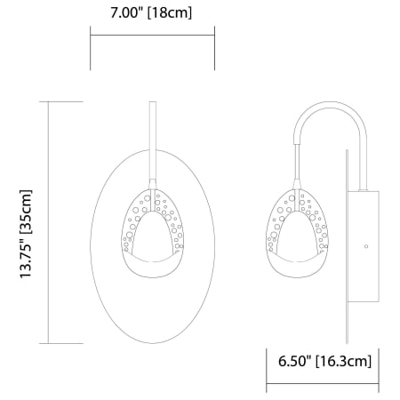 Elan-Lavinia Sconce-Line Drawing