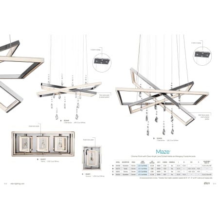 Elan-Maze Chandelier-Catalog Page