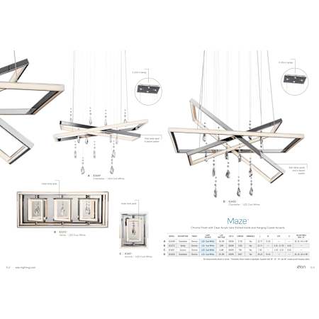Elan-Maze Multi-Light Pendant-Catalog Page