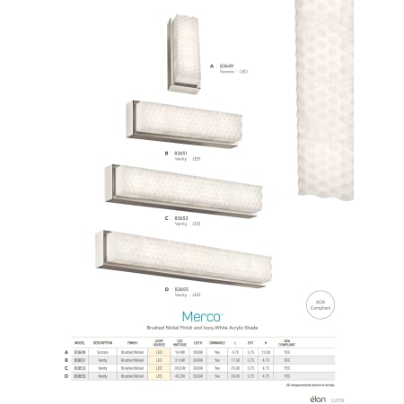 Elan-Merco Large Bath Bar-Catalog Page