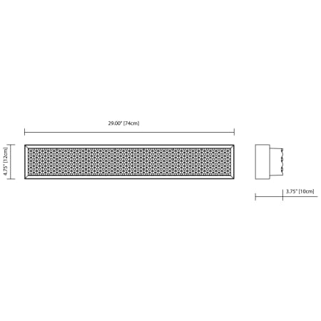 Elan-Merco Large Bath Bar-Line Drawing