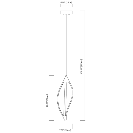 Elan-Meridian Pendant-Line Drawing