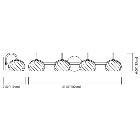 Elan-Niu Vanity Light-Line Drawing