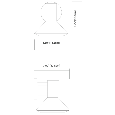 Elan-Rovero Large Sconce-Line Drawing