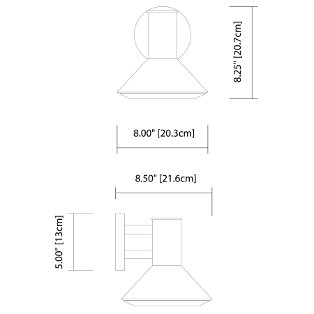 Elan-Rovero Sconce-Line Drawing