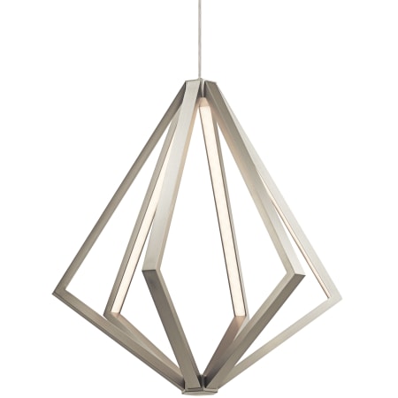 Elan Everest 25" Wide LED Abstract Chandelier Satin Nickel