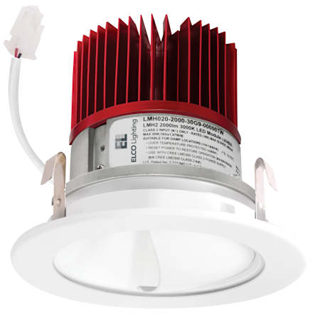 Elco The Cedar System 3-1/2" Integrated LED Wall Wash Recessed Trim - 1250 Lumens 1800 Kelvin White