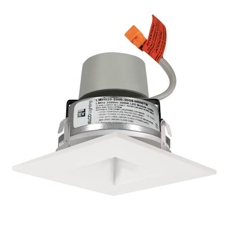 Elco The Cedar System 4" Integrated LED Square Recessed Trim - 850 Lumens 3000 Kelvin White