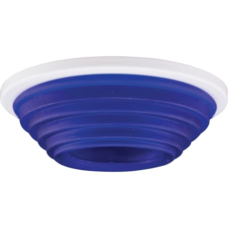 Elco 3" Die-Cast Trim with Ribbed Frosted Glass Blue / White