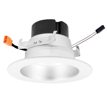 Elco The Ply System 4" Integrated LED Open Recessed Trim - 850 Lumens 3500 Kelvin Haze / White