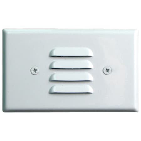 Elco 120V Horizontal LED Mini Step Light with Louvered Faceplate White