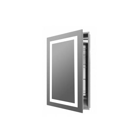 Electric Mirror Ambiance 23-1/4" x 40" Lighted Frameless Single Door Medicine Cabinet N/A