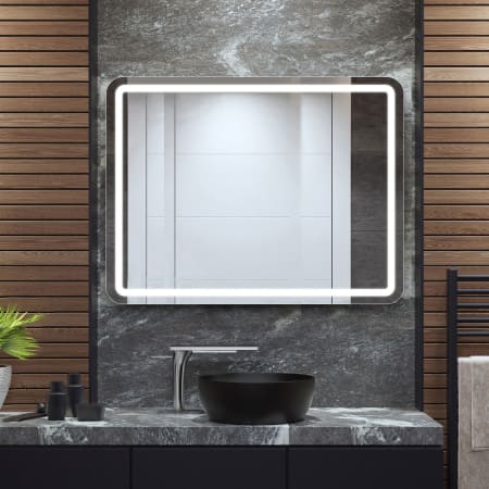 Electric Mirror Aria 48" W x 36" H Rectangular Frameless Bathroom Wall Mirror with Light N/A