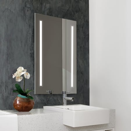 Electric Mirror Charisma 24" W x 36" H Rectangular Frameless Bathroom Wall Mirror with Light N/A