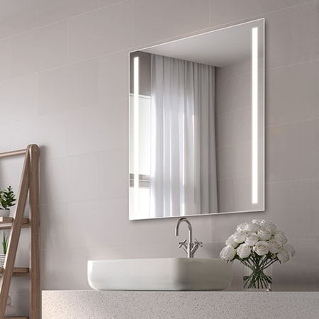 Electric Mirror Charisma 36" W x 36" H Rectangular Frameless Bathroom Wall Mirror with Light N/A
