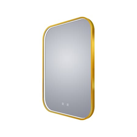 Electric Mirror Eminence 24" W x 36" H Rectangular Framed Bathroom Wall Mirror with Light Brushed Brass
