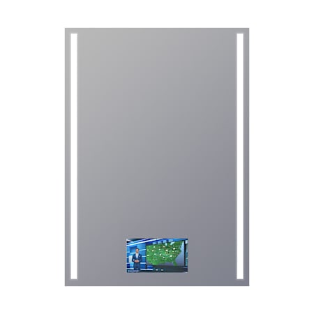 Electric Mirror Fusion 30" W x 42" H Rectangular Frameless Bathroom Wall Mirror with Light N/A