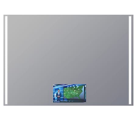 Electric Mirror Fusion 60" W x 42" H Rectangular Frameless Bathroom Wall Mirror with Light N/A