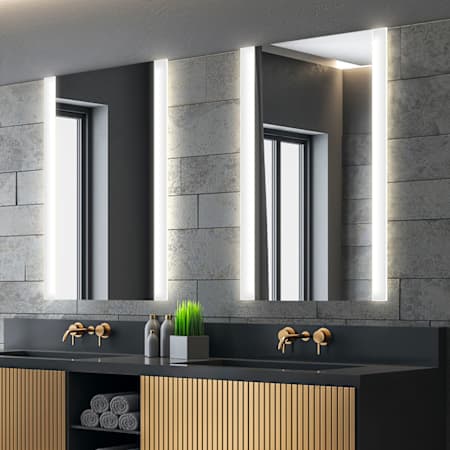 Electric Mirror Harmony 24" W x 36" H Rectangular Frameless Bathroom Wall Mirror with Light N/A