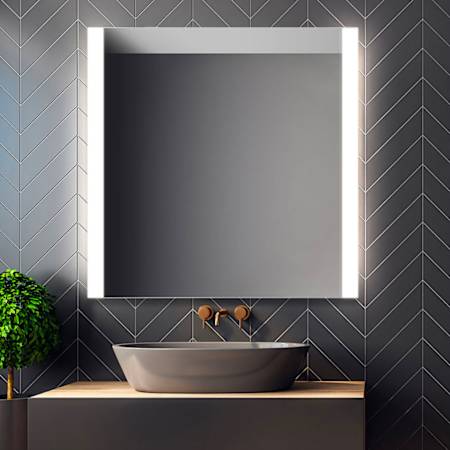 Electric Mirror Harmony 36" W x 36" H Rectangular Frameless Bathroom Wall Mirror with Light N/A