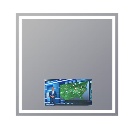 Electric Mirror Integrity with 21" TV 42" W x 42" H Rectangular Frameless Bathroom Wall Mirror with Light N/A