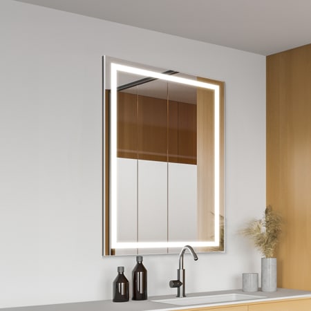 Electric Mirror Integrity 30" W x 42" H Rectangular Frameless Bathroom Wall Mirror with Light N/A