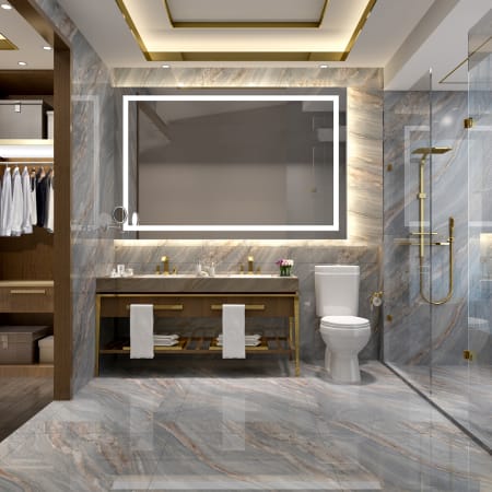 Electric Mirror Integrity 66" W x 42" H Rectangular Frameless Bathroom Wall Mirror with Light N/A