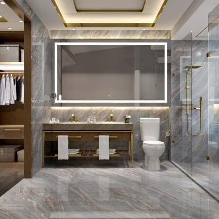 Electric Mirror Integrity with Ava 72" W x 42" H Rectangular Frameless Bathroom Wall Mirror with Light N/A
