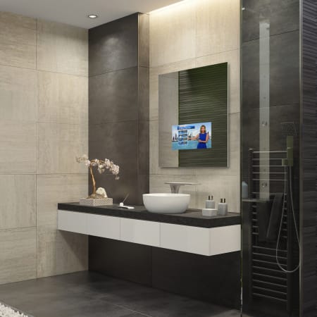 Electric Mirror Loft with 21.5" TV 30" W x 40" H Rectangular Frameless Bathroom Wall Mirror with Light N/A