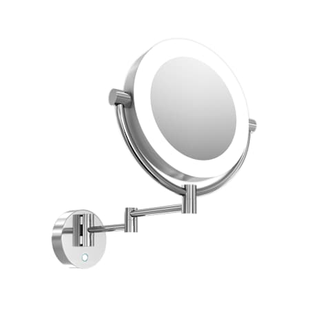 Electric Mirror Charm 9" Diameter Circular Framed Bathroom Wall Mirror with Light Chrome