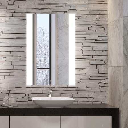 Electric Mirror Novo 24" W x 36" H Rectangular Frameless Bathroom Wall Mirror with Light N/A