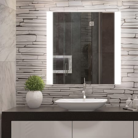 Electric Mirror Novo 36" W x 36" H Rectangular Frameless Bathroom Wall Mirror with Light N/A
