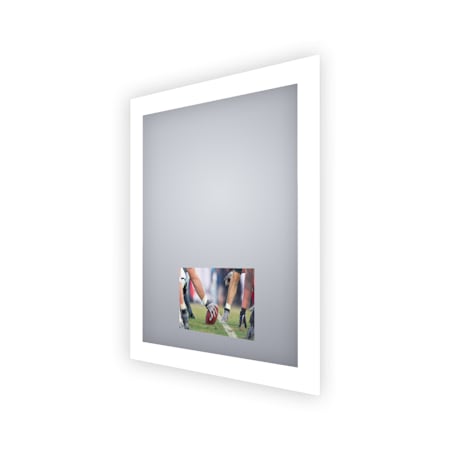 Electric Mirror Silhouette with 15" TV 36" W x 42" H Rectangular Frameless Bathroom Wall Mirror with Light N/A