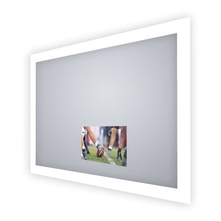 Electric Mirror Silhouette with 15" TV 60" W x 42" H Rectangular Frameless Bathroom Wall Mirror with Light N/A