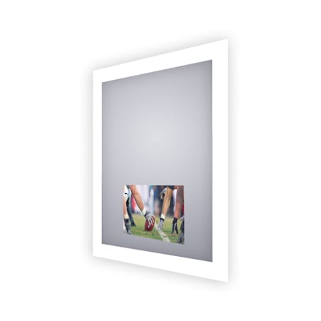 Electric Mirror Silhouette with 21" TV 36" W x 42" H Rectangular Frameless Bathroom Wall Mirror with Light N/A