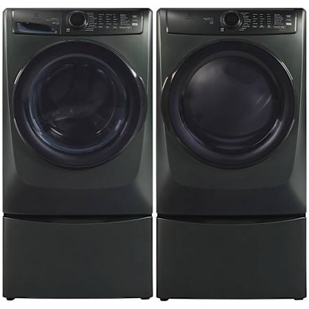 Electrolux 27 Inch Wide 4.5 Cu. Ft. Front Load Washer and 27 Inch Wide 8 Cu. Ft. Electric Dryer Laundry Pair with StainSoak Option and LuxCare Dry System Alpine Green